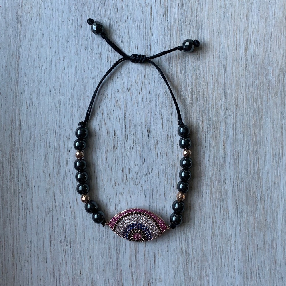 Adjustable evil eye bracelet from Greece